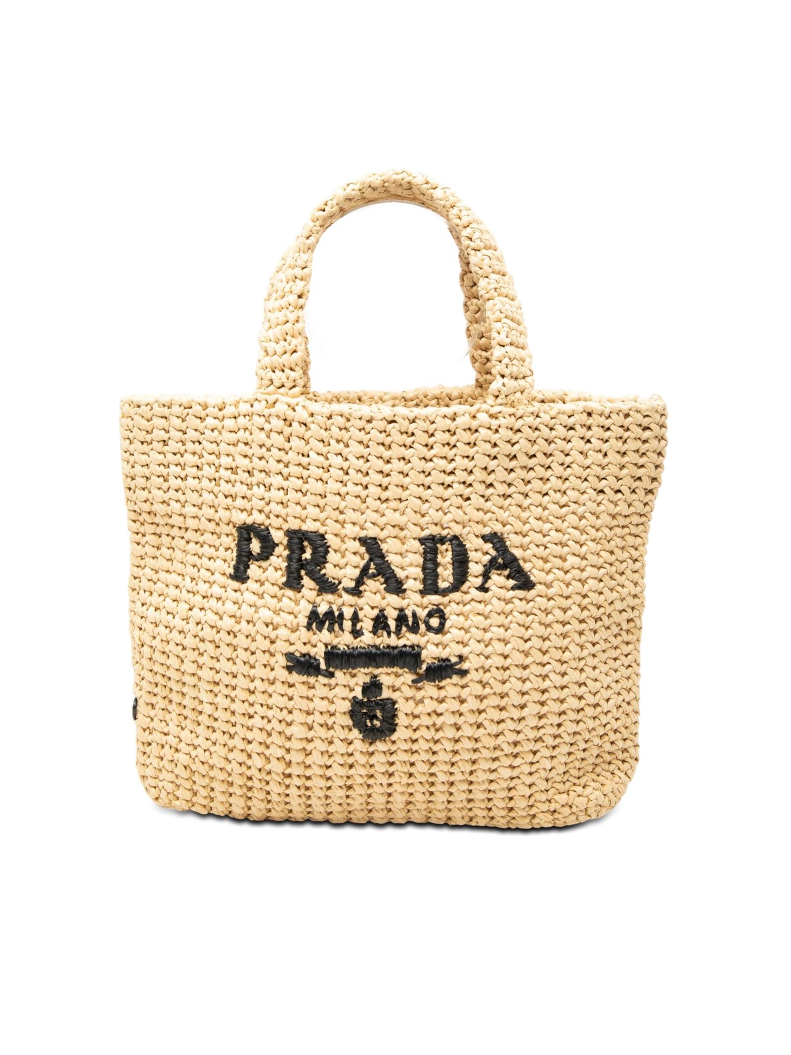 Prada Small Raffia Effect Crochet #315758p13b